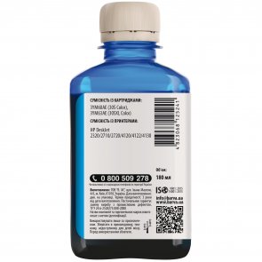 Чорнило BARVA for HP 305 Cyan 180ml (I-BARE-H305-180-C)