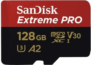 Карта пам'яті SanDisk Extreme Pro V30 Micro SDXC 128GB with SD (SDSQXCD-128G-GN6MA)