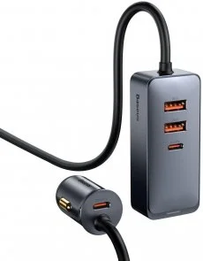 Фото: Автомобільний зарядний пристрій Baseus Share Together PPS with extension cord 120W Gray (CCBT-A0G) № 3 | KTC