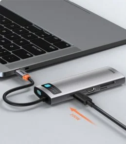 Фото: USB-хаб Baseus Metal Gleam Series 8in1 Gray (CAHUB-CV0G) № 5 | KTC