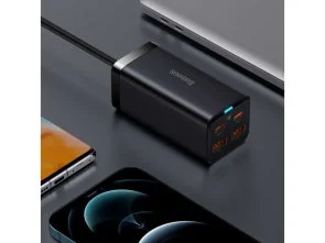 Фото: Зарядний пристрій Baseus GaN 3 Pro 100W Black with Type-C/Type-C (CCGP000101) № 6 | KTC