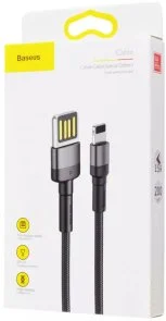 Фото: Кабель Baseus Cafule Special Edition 1.5A AM / Lightning 2m Gray (CALKLF-HG1) № 3 | KTC