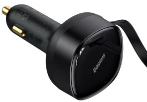 Зарядний пристрій Baseus Enjoyment Retractable 2in1 30W Black (CGTX000001)