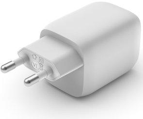 Зарядний пристрій Belkin Home Charger 65W GaN White with Type-C cable (WCH013VF2MWH-B6)