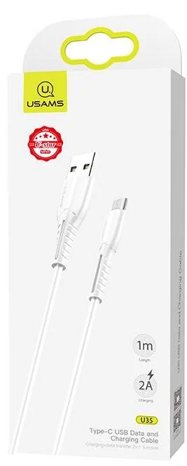 Фото: Кабель Usams US-SJ365 U35 AM/MicroB 1m White (SJ365USB02) № 3 | KTC