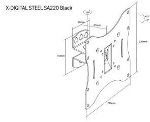 Фото: Кронштейн X-Digital SA220 Black № 2 | KTC