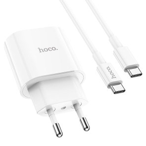 Зарядний пристрій Hoco C94A Metro 20W with Type-C cable (C94A White Type-C)