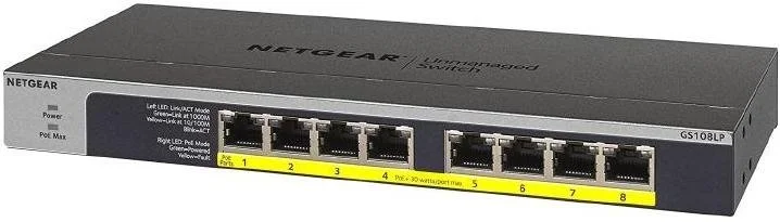 Фото: Комутатор NETGEAR GS108LP (GS108LP-100EUS) № 2 | KTC