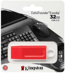 Флешка USB Kingston DataTraveler Exodia 32GB Red (KC-U2G32-7GR)