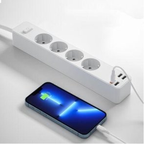 Мережевий фільтр WIWU PD20W Power Strip 4/1.6m 3xUSB 3.0/1xUSB-C White