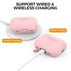 Фото: Чохол for AirPods Pro 2 - Silicon Case DELIDIGI Pink № 3 | KTC