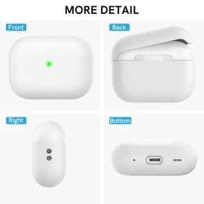 Фото: Чохол for AirPods Pro 2 - Silicon Case Two Parts White № 4 | KTC