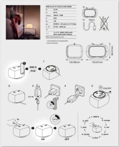 Нічник Osram Ledvance Nightlux Touch LED 2.5W Retro TV micro-USB RGBW (4058075602137)