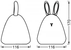 Фото: Нічник Osram Ledvance Nightlux Touch Rabbit RGBW (4058075602113) № 6 | KTC