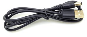 Кабель живлення ACCLAB USB-A / DC 5.5x2.1mm 5V/1.5A Black (1283126552816)