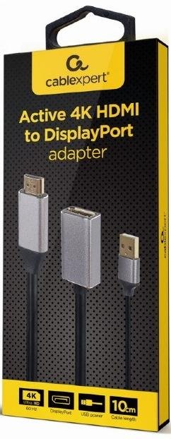 Перехідник Cablexpert 4K 60Hz HDMI / DP Grey (A-HDMIM-DPF-02)