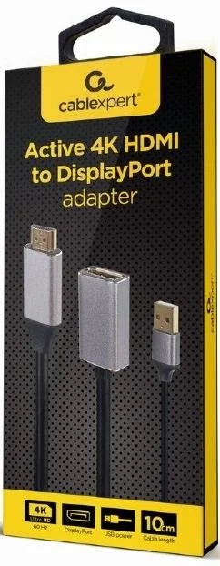 Фото: Перехідник Cablexpert 4K 60Hz HDMI / DP Grey (A-HDMIM-DPF-02) № 2 | KTC