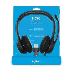 Фото: Гарнітура Logitech H390 HeadSet USB Black (981-000406) № 5 | KTC