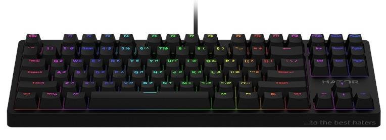 Клавіатура Hator Rockfall TKL Mecha Green Tactile Switchs USB Black (HTK-620)