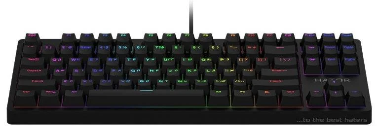 Фото: Клавіатура Hator Rockfall TKL Mecha Green Tactile Switchs USB Black (HTK-620) № 2 | KTC