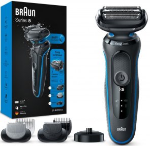 Електробритва Braun Series 5 EasyClean 51-B4650cs Wet and Dry Black/Blue (81770292)