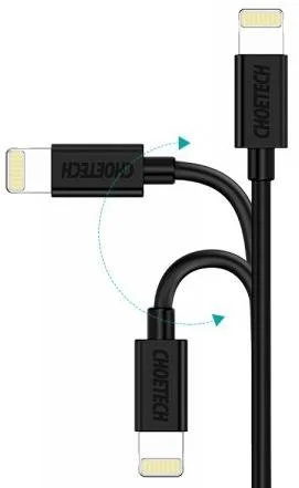 Фото: Кабель Choetech IP0027 2.1A AM / Lightning MFI 1.8m Black (IP0027-BK) № 3 | KTC