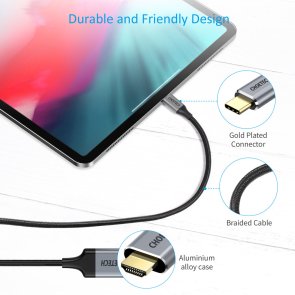 Кабель Choetech CH0021 Type-C / HDMI 1.8m Black (CH0021-BK)