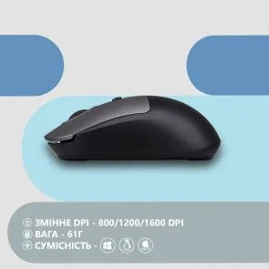 Фото: Миша 2E MF218 Silent WL BT Black/Gray (2E-MF218WBG) № 6 | KTC
