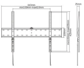 Фото: Кронштейн Gembird WM-70F-01 Black № 3 | KTC