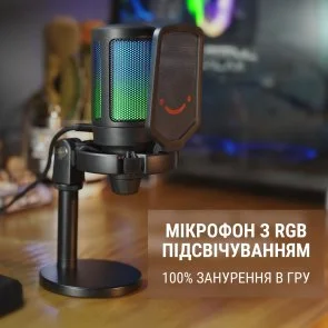 Фото: Мікрофон Fifine A6 AMPLIGAME RGB Black № 2 | KTC