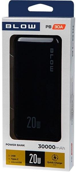 Батарея універсальна Blow PB30A 30000mAh Black