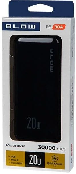 Фото: Батарея універсальна Blow PB30A 30000mAh Black № 4 | KTC