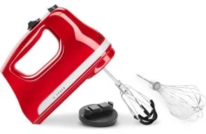 Фото: Ручний міксер KitchenAid 6 Speed with Flex Edge Beaters 5KHM6118 Red (5KHM6118EER) № 2 | KTC