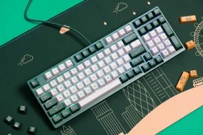 Фото: Клавіатура Akko 3098S London 98Key CS Silver Hot-Swap RGB ENG/UKR White/Green (6925758616836) № 11 | KTC