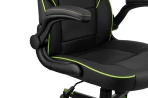 Фото: Крісло 2E Hebi Black/Green (2E-GC-HEB-BK) № 6 | KTC