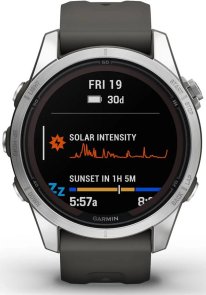 Смарт годинник Garmin Fenix 7S Pro Solar Silver with Graphite Band (010-02776-01)