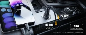 Фото: Автомобільний зарядний пристрій VOLTME Cazo 20 CA 20W Silver Grey (D2002) № 4 | KTC