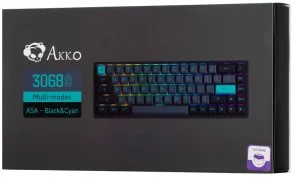 Фото: Клавіатура Akko 3068B Plus Black/Cyan 68Key CS Jelly Pink RGB ENG/UKR Black (6925758618953) № 12 | KTC