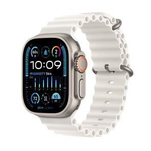 Apple Watch Series Ultra 2 GPS 49mm Titanium Case with White Ocean Band