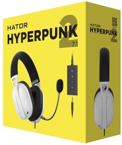 Гарнітура Hator Hyperpunk 2 USB 7.1 Black/White (HTA-846)