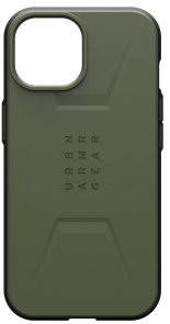 Чохол UAG for Apple iPhone 15 - Civilian Magsafe Olive Drab (114287117272)