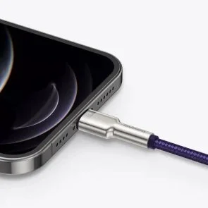 Фото: Кабель Baseus Cafule Metal 2.4A AM / Lightning 2m Purple (CALJK-B05) № 5 | KTC