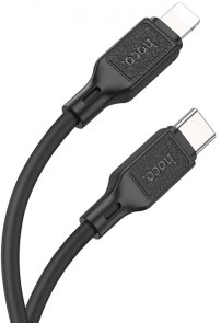 Кабель Hoco X90 Cool silicone PD 20W 3A Type-C / Lightning 1m Black (6931474788382)