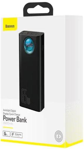 Батарея універсальна Baseus Ambilight 30000mAh 65W Black (PPLG000101)