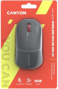 Миша Canyon MW-22 Dual Band RGB Wireless Dark Grey (CNS-CMSW22DG)