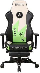 Крісло 1stPlayer Duke Black/White/Green (Duke Black&White&Green)