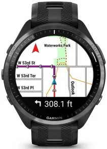 Фото: Смарт годинник Garmin Forerunner 965 - Carbon Gray DLC Titanium Bezel with Black Case and Black/Powder Gray Silicone Band (010-02809-10) № 3 | KTC