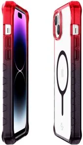 Фото: Чохол iTSkins for iPhone 15 Supreme R Prism with MagSafe Coral and black (AP5N-SUPMA-COBK) № 2 | KTC