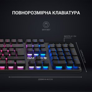 Клавіатура GamePro GK380 RGB USB Black