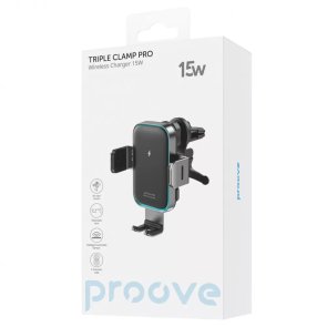 Кріплення для мобільного телефону Proove Triple Clamp Pro 15W Metal Gray (WHTP15010001)